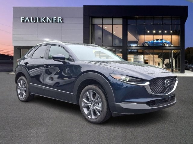 2026 Mazda Mazda CX-30 2.5 S Preferred AWD in Deep Crystal Blue Mica — front three-quarter view