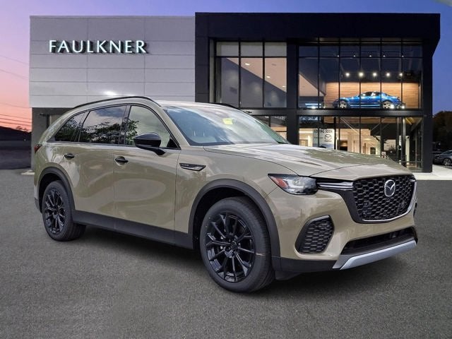 2026 Mazda Mazda CX-70 3.3 Turbo Premium AWD in Zircon Sand Metallic — front three-quarter view
