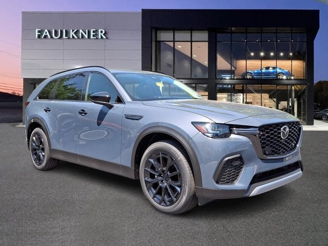 2026 Mazda Mazda CX-70 3.3 Turbo Premium AWD in Polymetal Gray Metallic — front three-quarter view