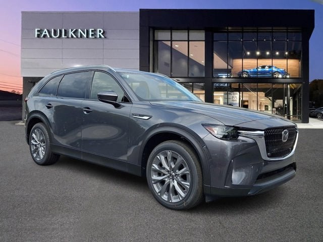 2026 Mazda Mazda CX-90 3.3 Turbo Preferred in Machine Gray Metallic — front three-quarter view