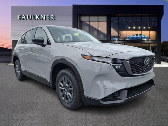 2026 Mazda Mazda CX-5 2.5 S Select AWD in Aero Gray Metallic — front three-quarter view