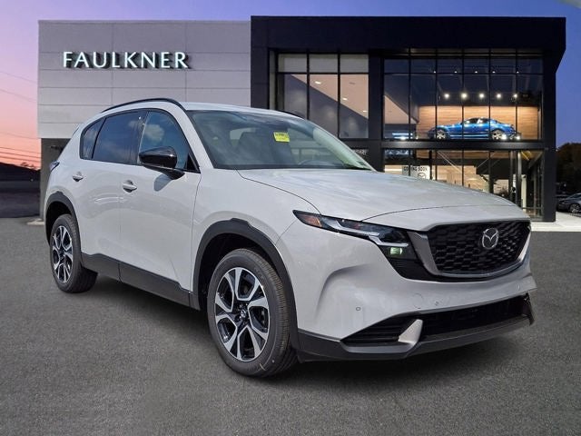 2026 Mazda Mazda CX-5 2.5 S Preferred AWD in Aero Gray Metallic — front three-quarter view