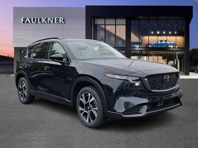 2026 Mazda Mazda CX-5 2.5 S Preferred AWD in Jet Black Mica — front three-quarter view