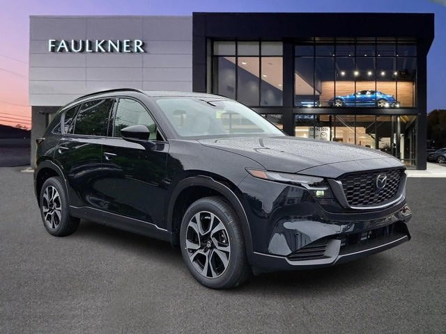 2026 Mazda Mazda CX-5 2.5 S Preferred AWD in Jet Black Mica — front three-quarter view