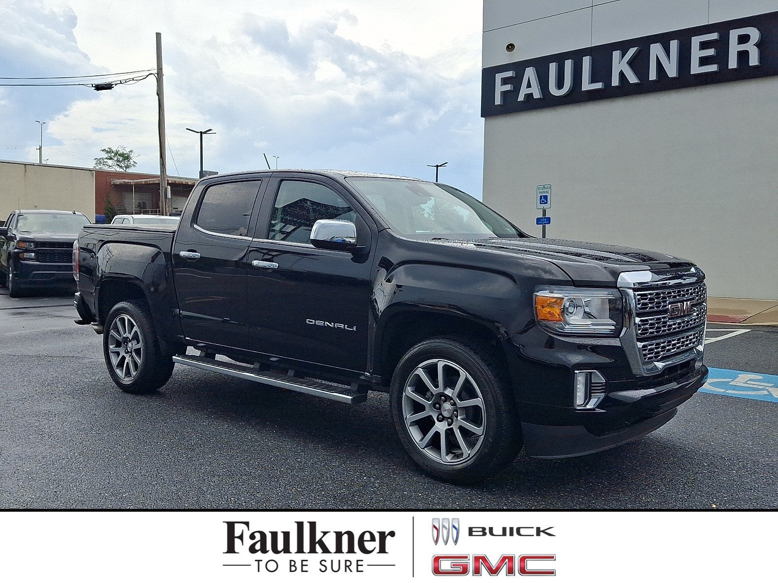 2022 GMC Canyon Denali in Onyx Black — front three-quarter view