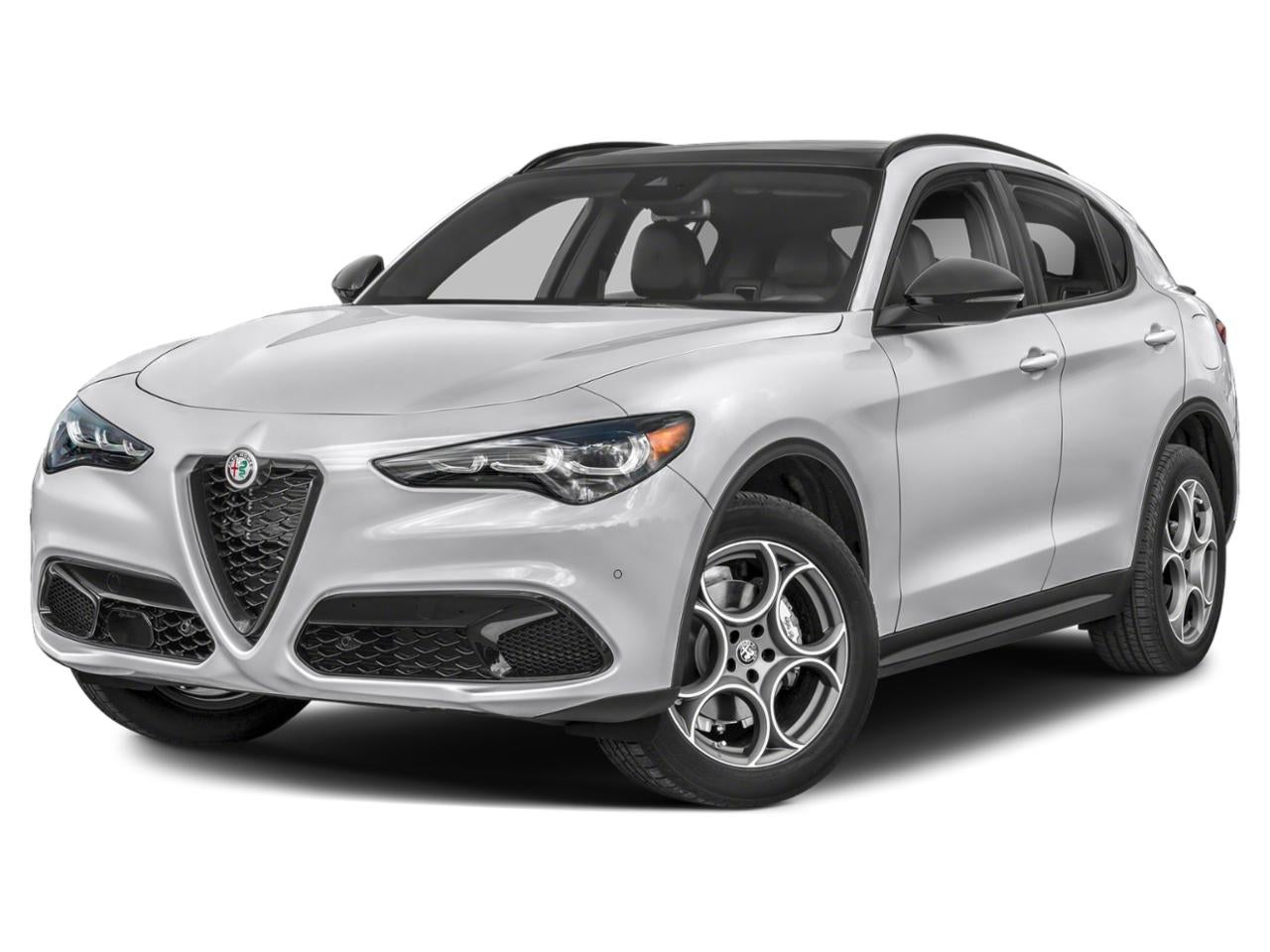 2024 Alfa Romeo Stelvio Veloce AWD in Alfa White — front three-quarter view