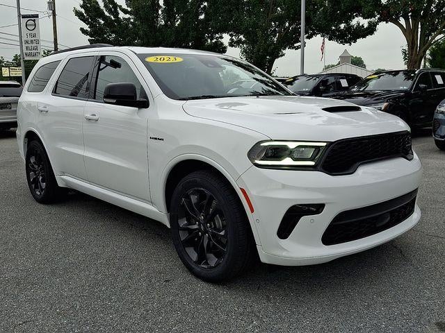 2023 Dodge Durango R/T Plus AWD in White Knuckle Clearcoat — front three-quarter view