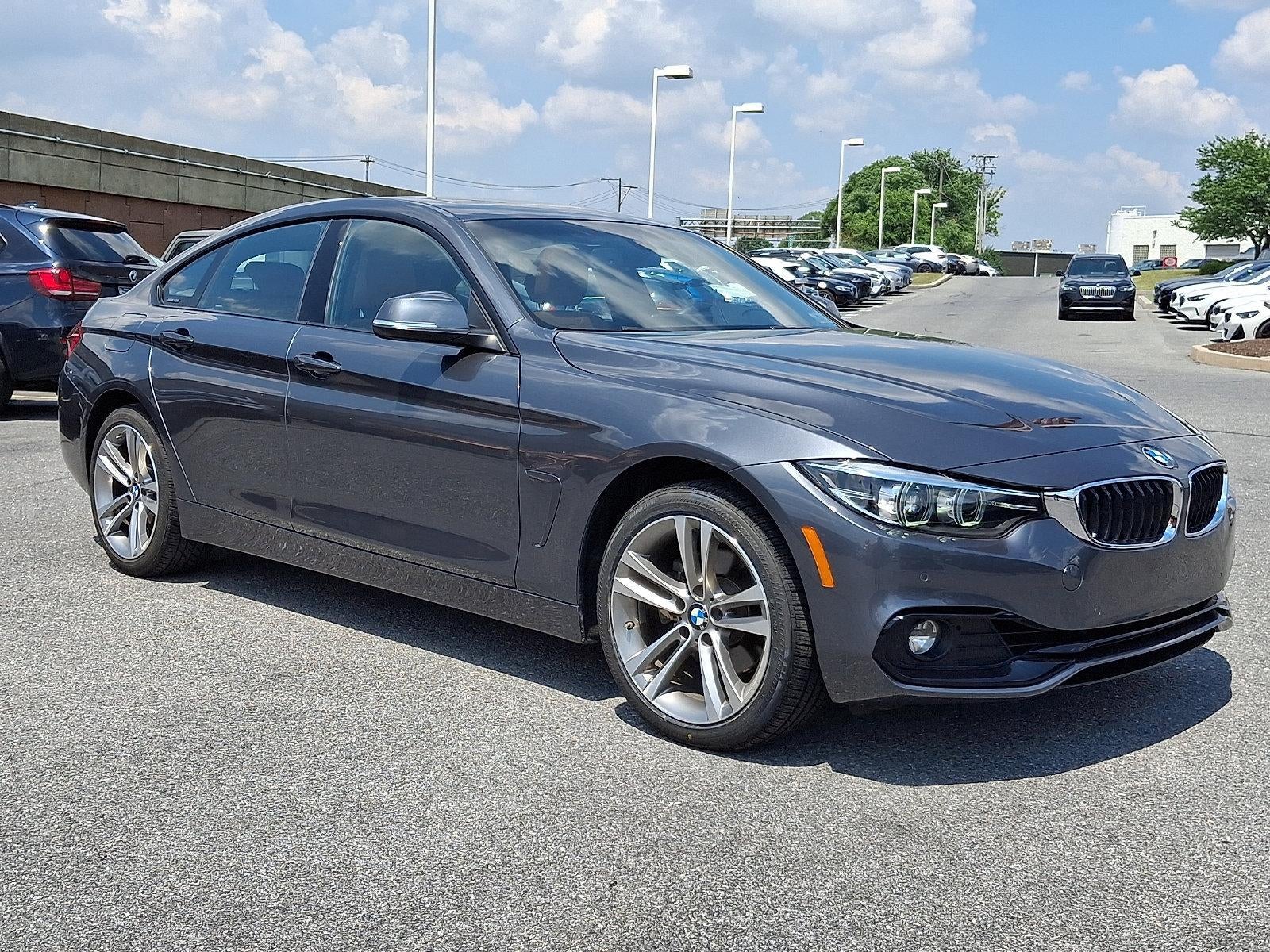 2018 BMW 430i xDrive Gran Coupe in Mineral Gray Metallic — front three-quarter view
