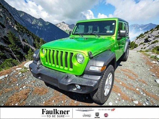 2019 Jeep Wrangler Unlimited Sport S 4x4 in Mojito! Clearcoat — front three-quarter view