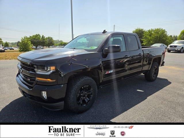 2016 Chevrolet Silverado 1500 Double Cab Standard Box 4-Wheel Drive LT Z71 in Black — front three-quarter view