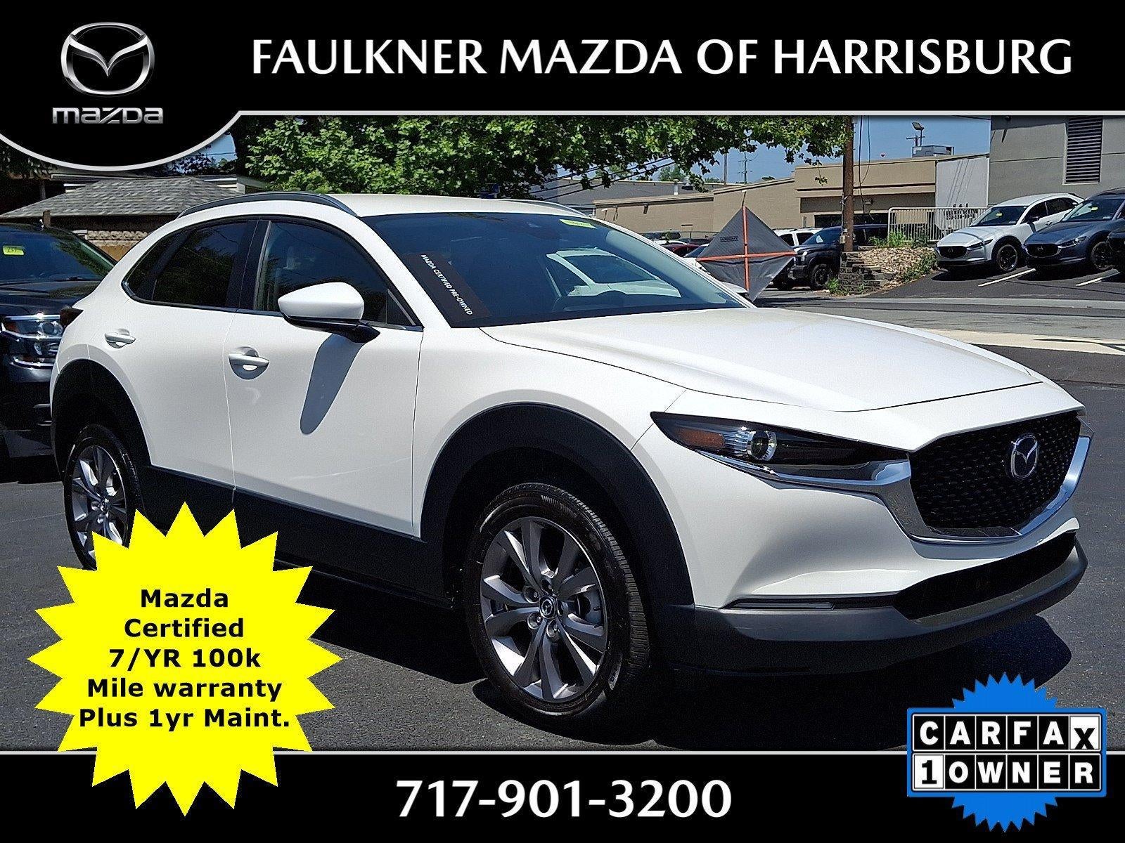 2023 Mazda Mazda CX-30 2.5 S Preferred Package AWD in Snowflake White Pearl Mica — front three-quarter view
