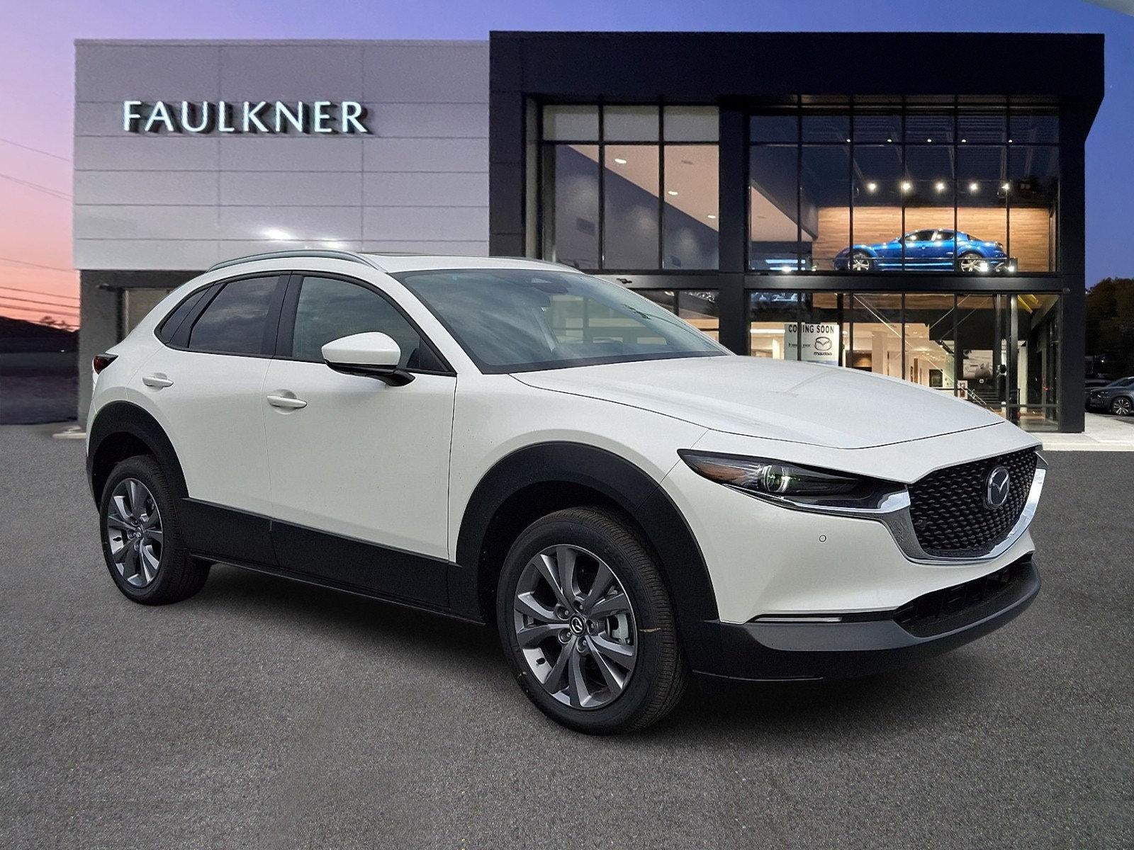 2026 Mazda Mazda CX-30 2.5 S Premium AWD in Snowflake White Pearl Mica — front three-quarter view
