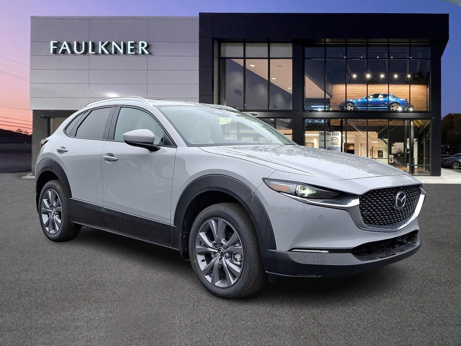 2026 Mazda Mazda CX-30 2.5 S Premium AWD in Aero Gray Metallic — front three-quarter view