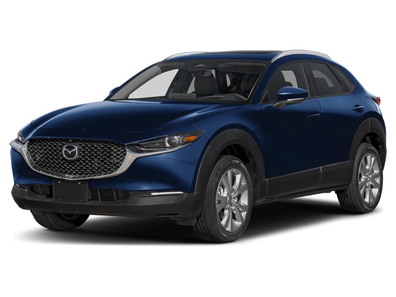 2026 Mazda Mazda CX-30 2.5 S Premium AWD in Deep Crystal Blue Mica — front three-quarter view