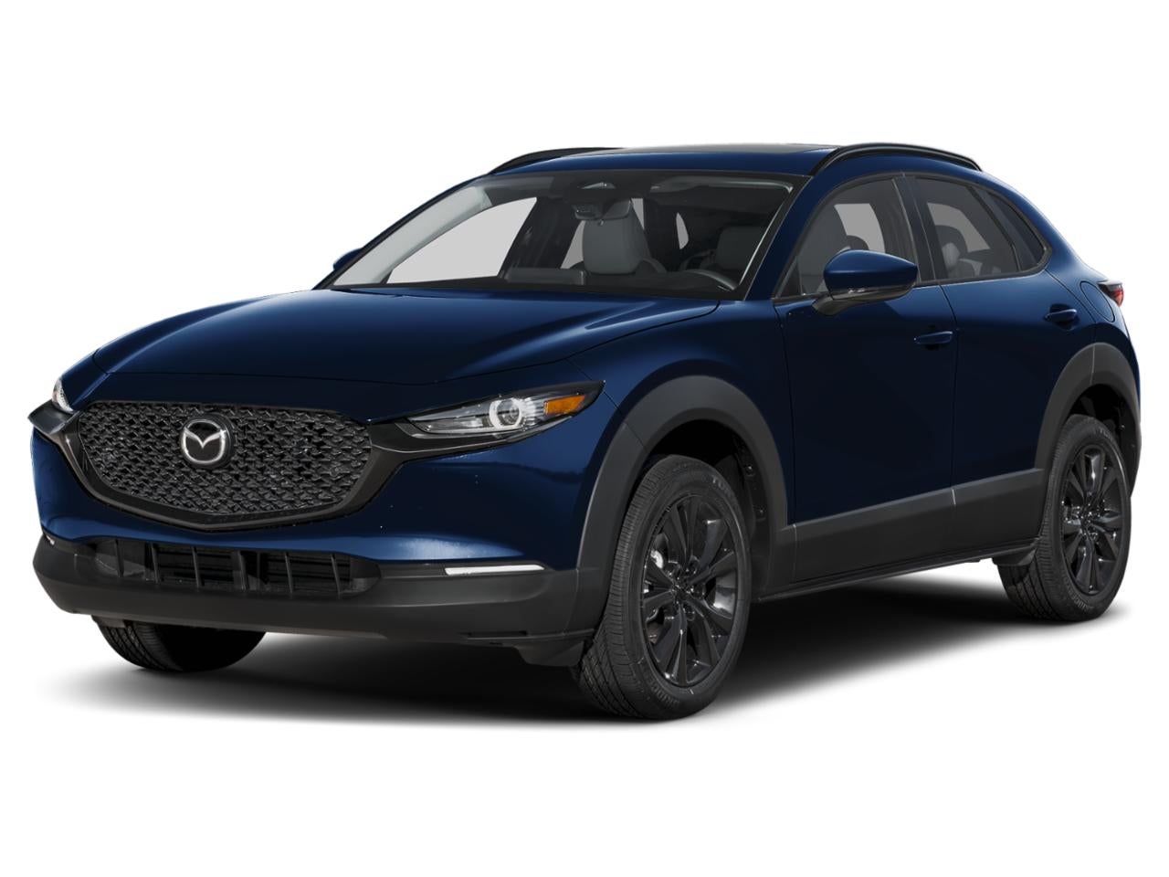 2026 Mazda Mazda CX-30 2.5 S Aire Edition AWD in Deep Crystal Blue Mica — front three-quarter view