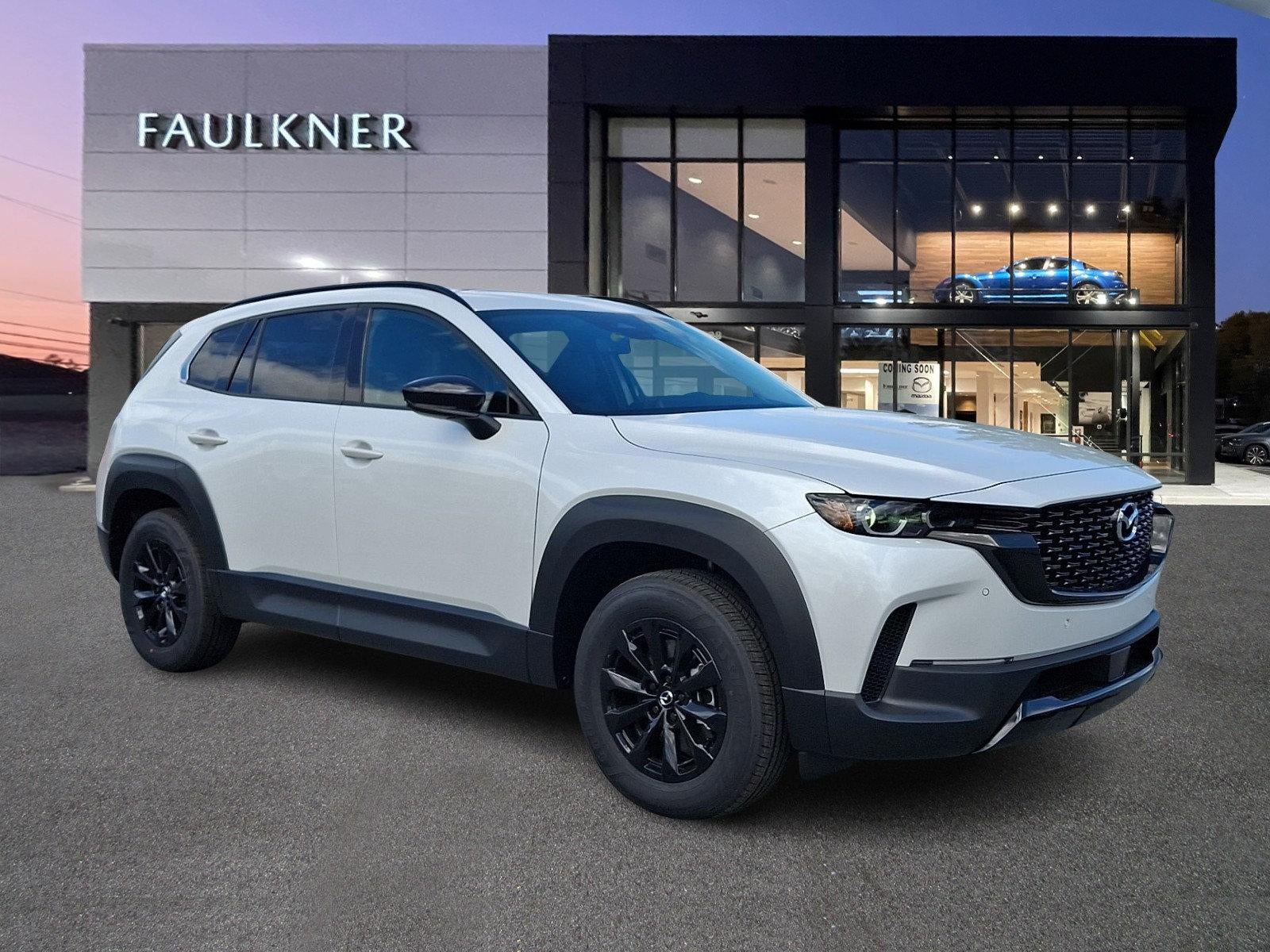 2026 Mazda Mazda CX-50 Hybrid Premium AWD in Wind Chill Pearl — front three-quarter view