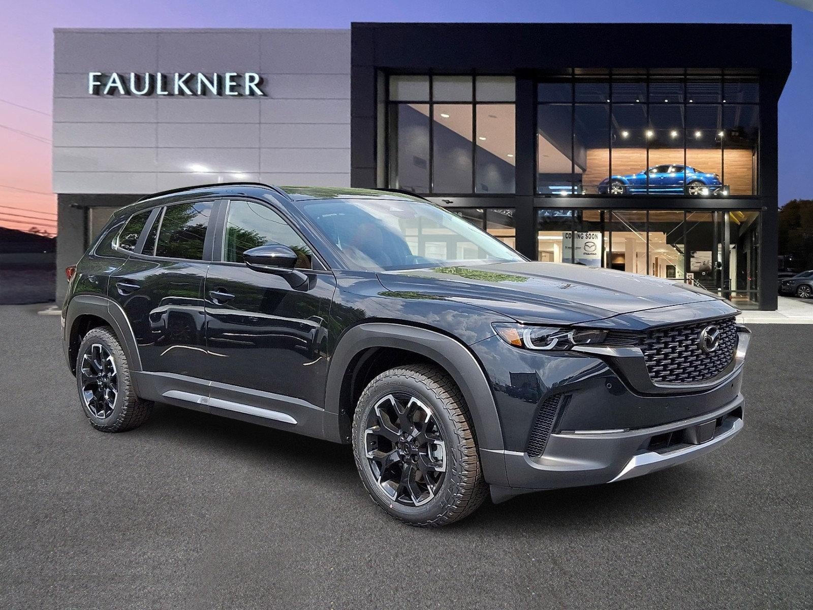 2026 Mazda Mazda CX-50 2.5 Turbo Meridian Edition AWD in Jet Black Mica — front three-quarter view
