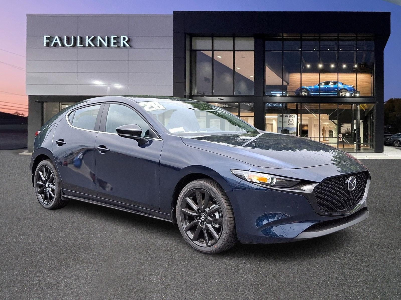 2026 Mazda Mazda3 Hatchback 2.5 S Select Sport Auto FWD in Deep Crystal Blue Mica — front three-quarter view