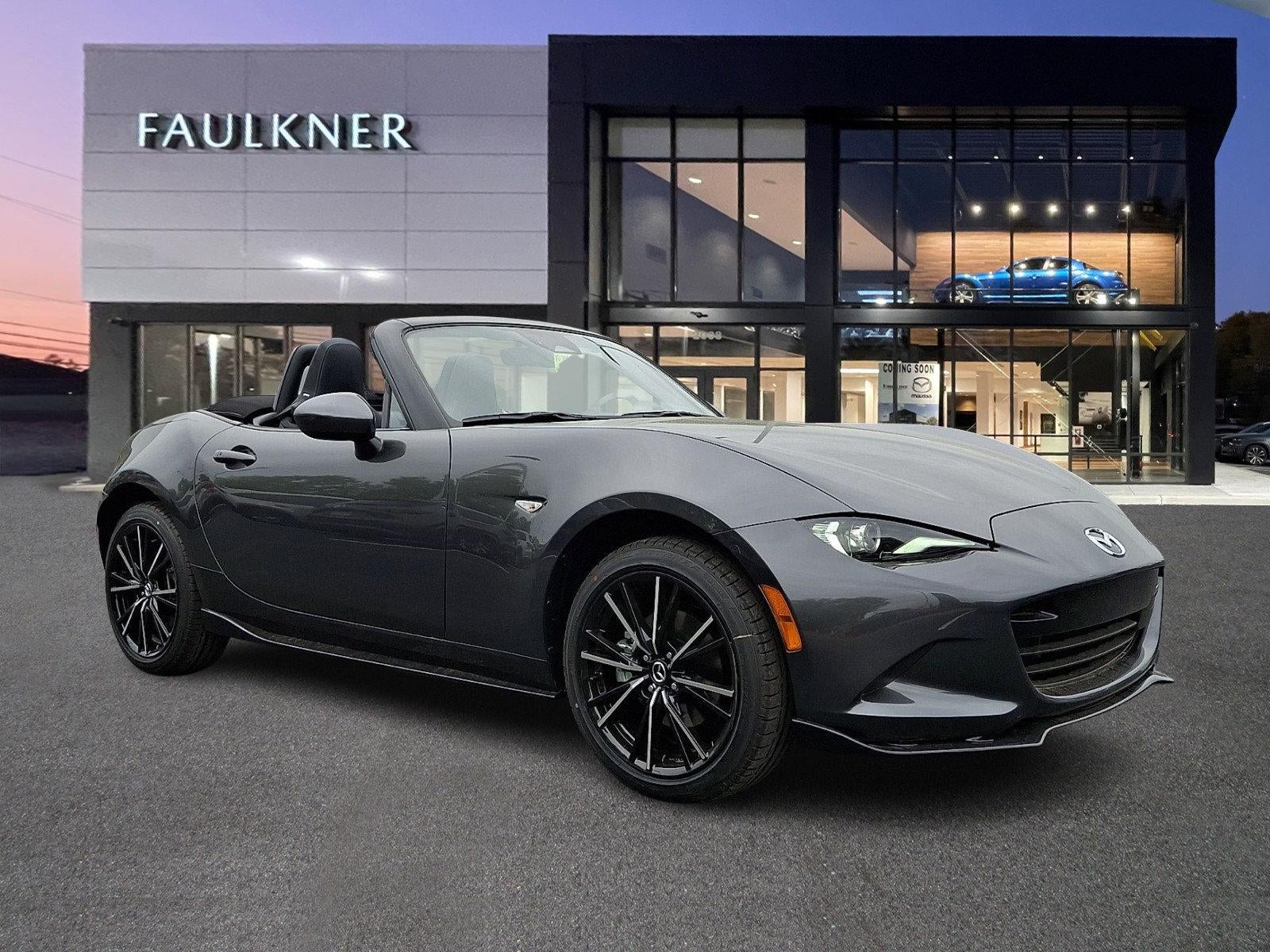 2026 Mazda Mazda MX-5 Miata Grand Touring Auto in Machine Gray Metallic — front three-quarter view
