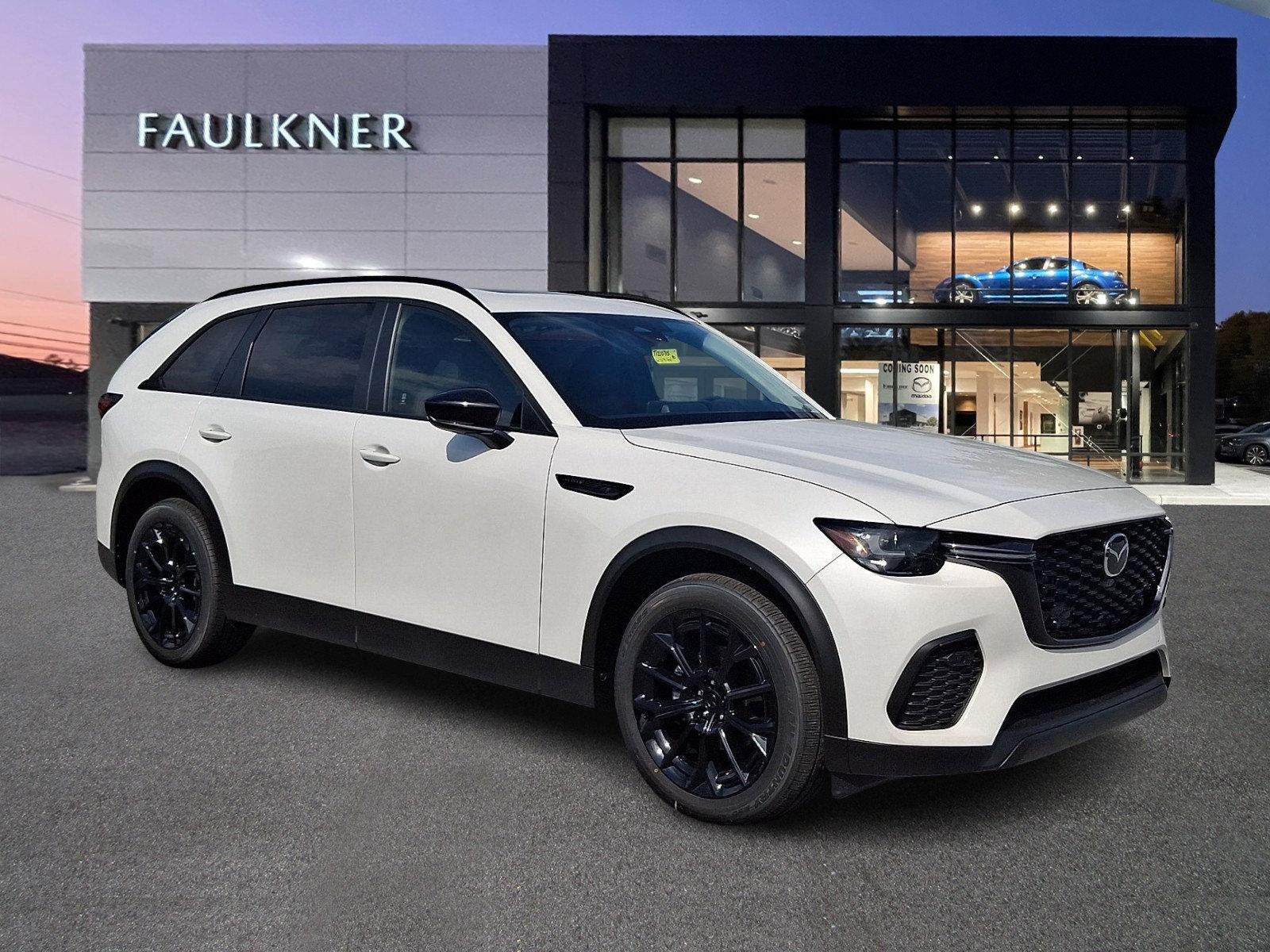 2026 Mazda Mazda CX-70 3.3 Turbo Preferred AWD in Rhodium White Premium — front three-quarter view