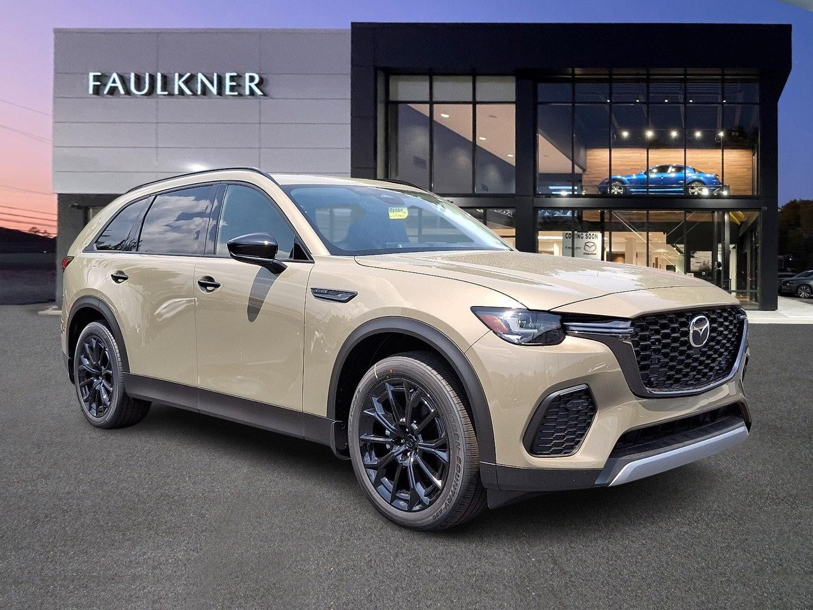 2026 Mazda Mazda CX-70 3.3 Turbo Premium AWD in Zircon Sand Metallic — front three-quarter view