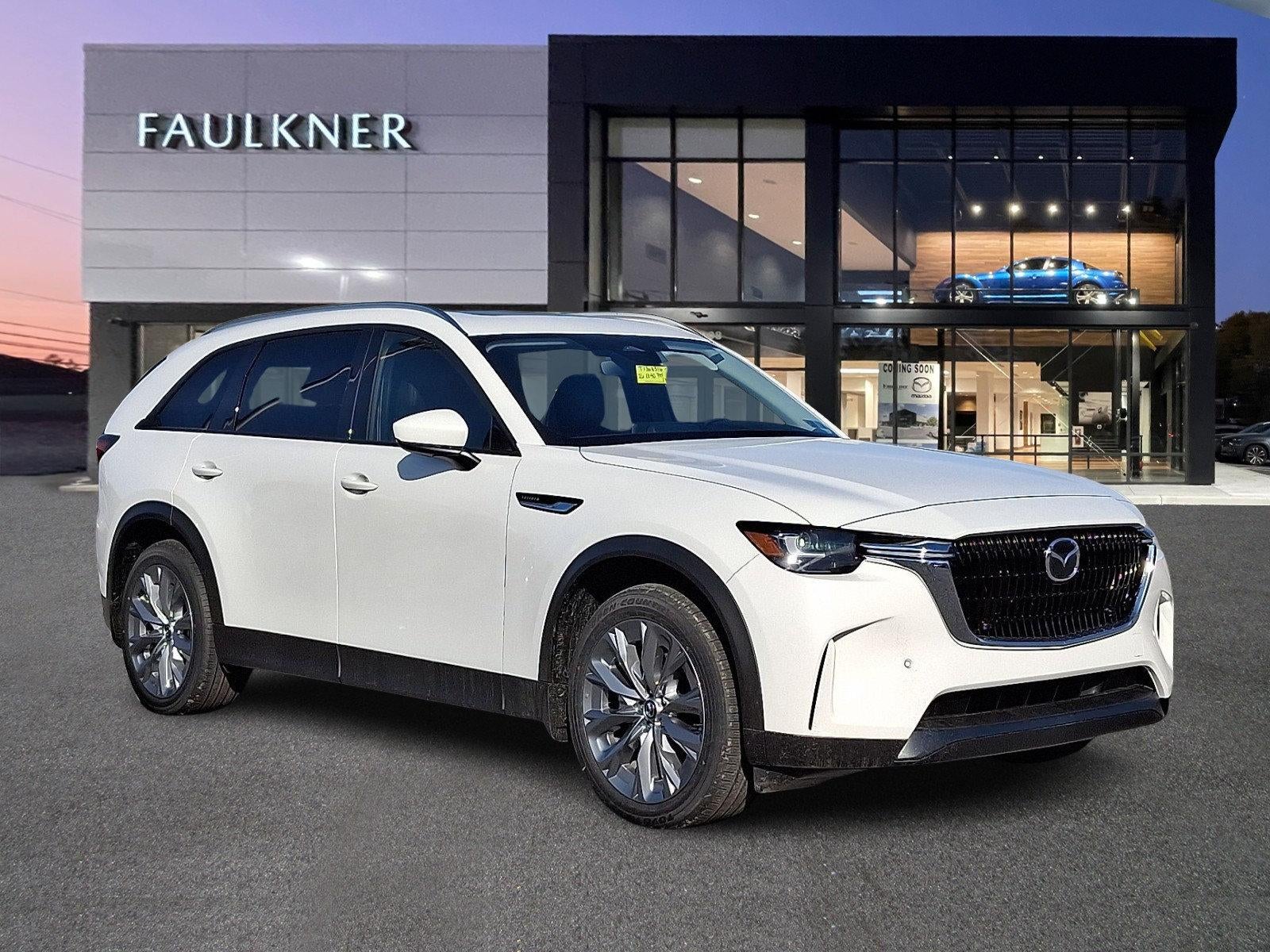 2026 Mazda Mazda CX-90 3.3 Turbo Preferred in Rhodium White Premium — front three-quarter view