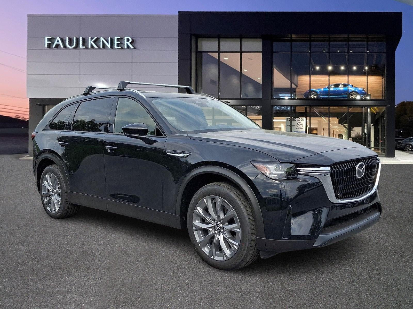 2026 Mazda Mazda CX-90 3.3 Turbo Preferred in Jet Black Mica — front three-quarter view
