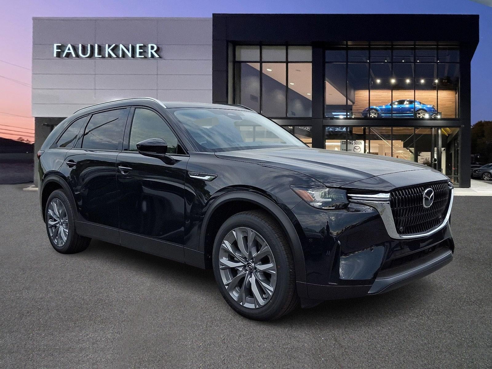 2026 Mazda Mazda CX-90 3.3 Turbo Preferred in Jet Black Mica — front three-quarter view