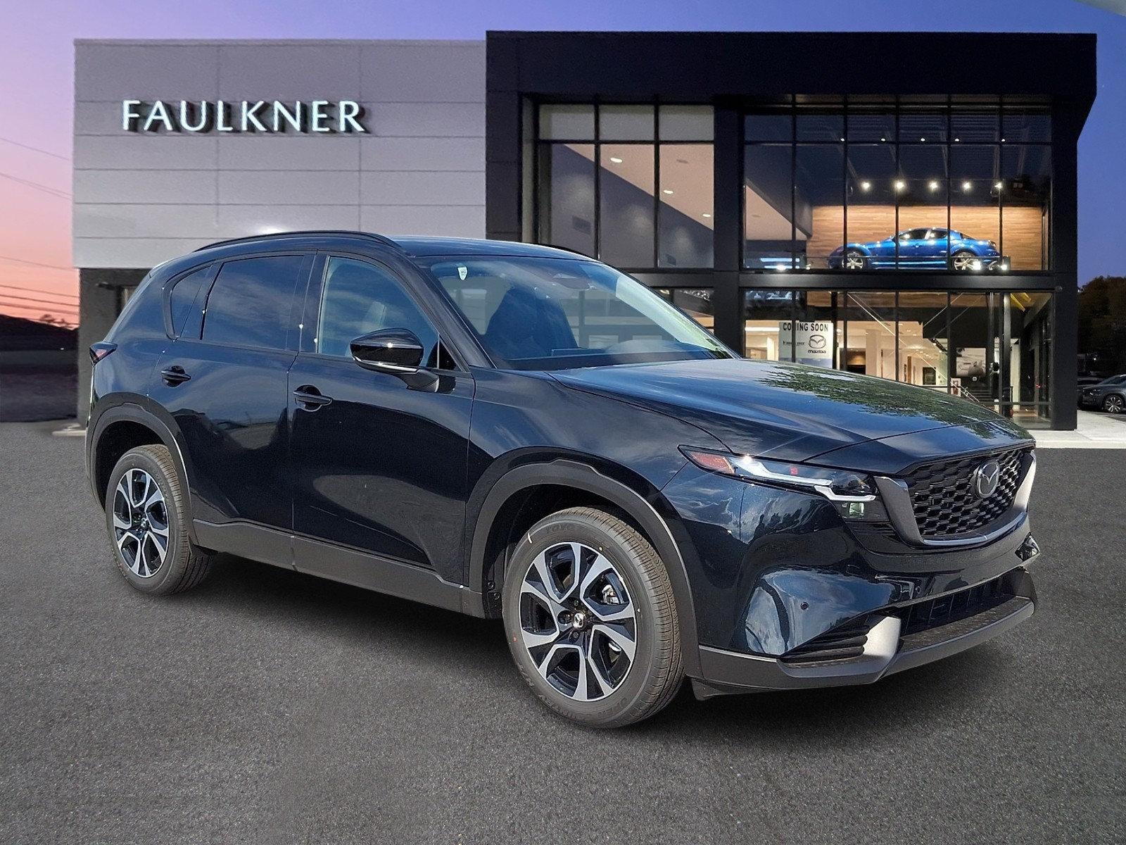 2026 Mazda Mazda CX-5 2.5 S Preferred AWD in Jet Black Mica — front three-quarter view