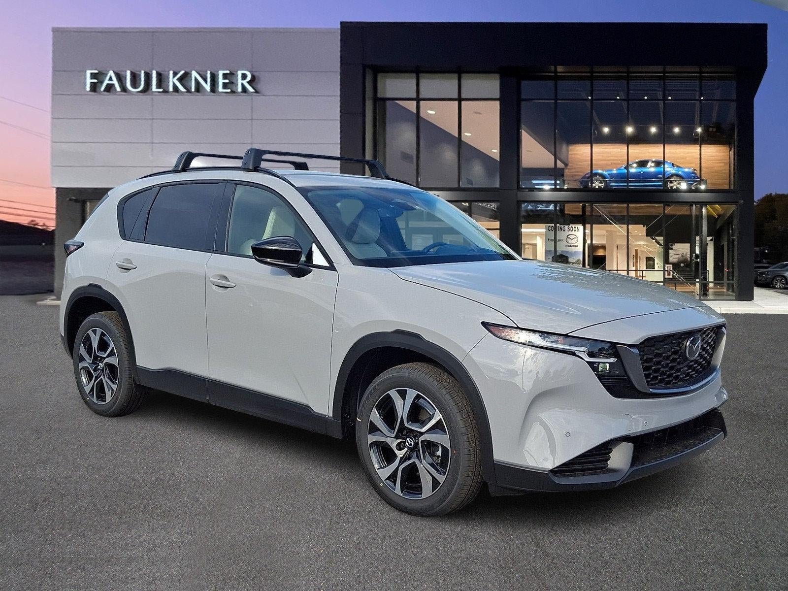 2026 Mazda Mazda CX-5 2.5 S Preferred AWD in Aero Gray Metallic — front three-quarter view