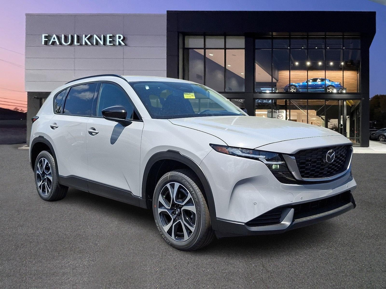 2026 Mazda Mazda CX-5 2.5 S Preferred AWD in Aero Gray Metallic — front three-quarter view