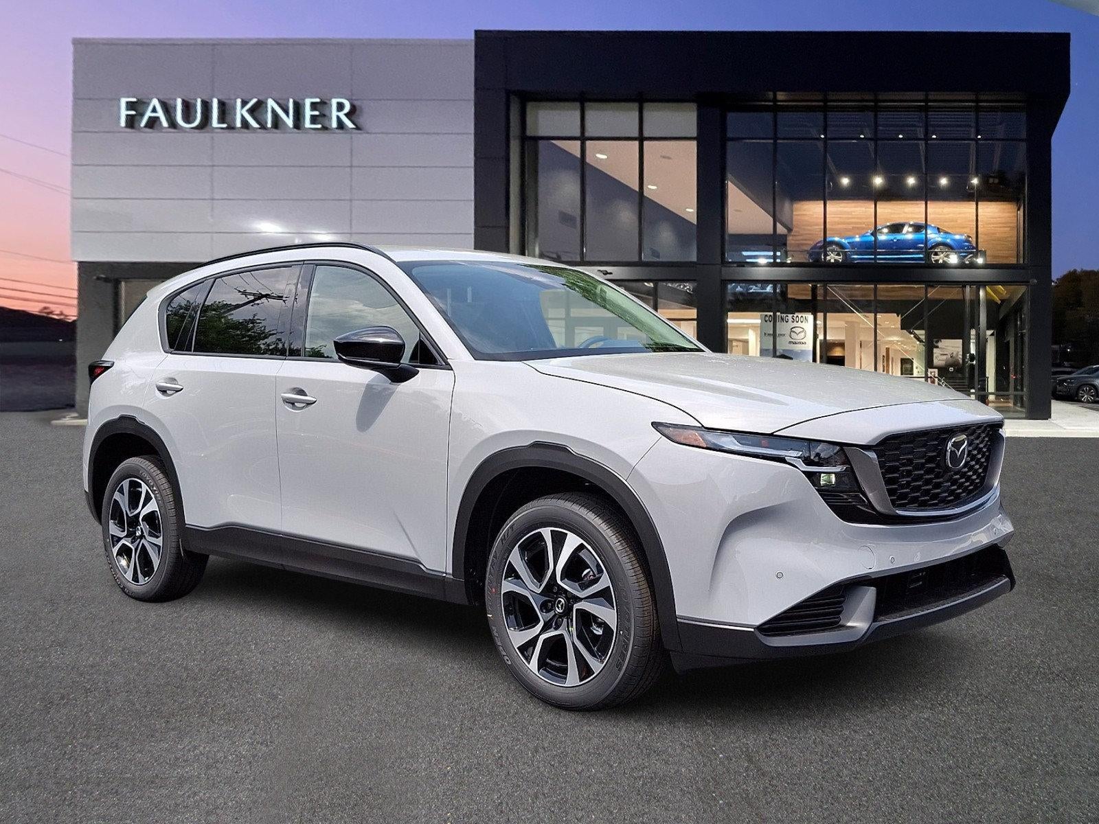 2026 Mazda Mazda CX-5 2.5 S Preferred AWD in Aero Gray Metallic — front three-quarter view