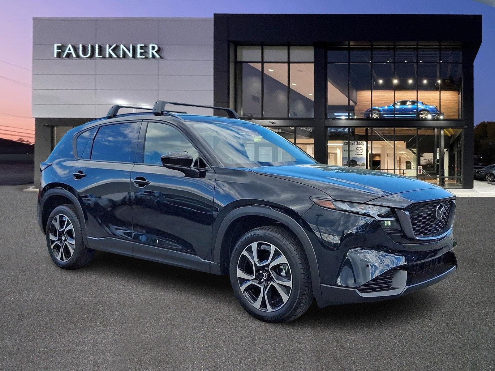 2026 Mazda Mazda CX-5 2.5 S Preferred AWD in Jet Black Mica — front three-quarter view