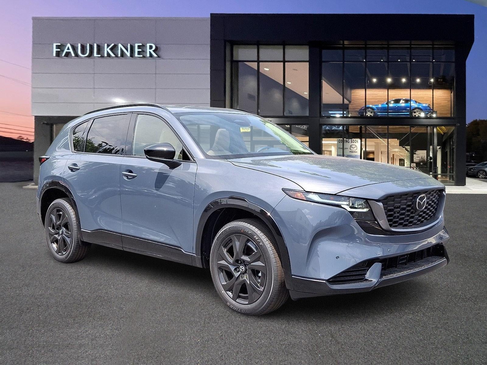 2026 Mazda Mazda CX-5 2.5 S Premium AWD in Polymetal Gray Metallic — front three-quarter view