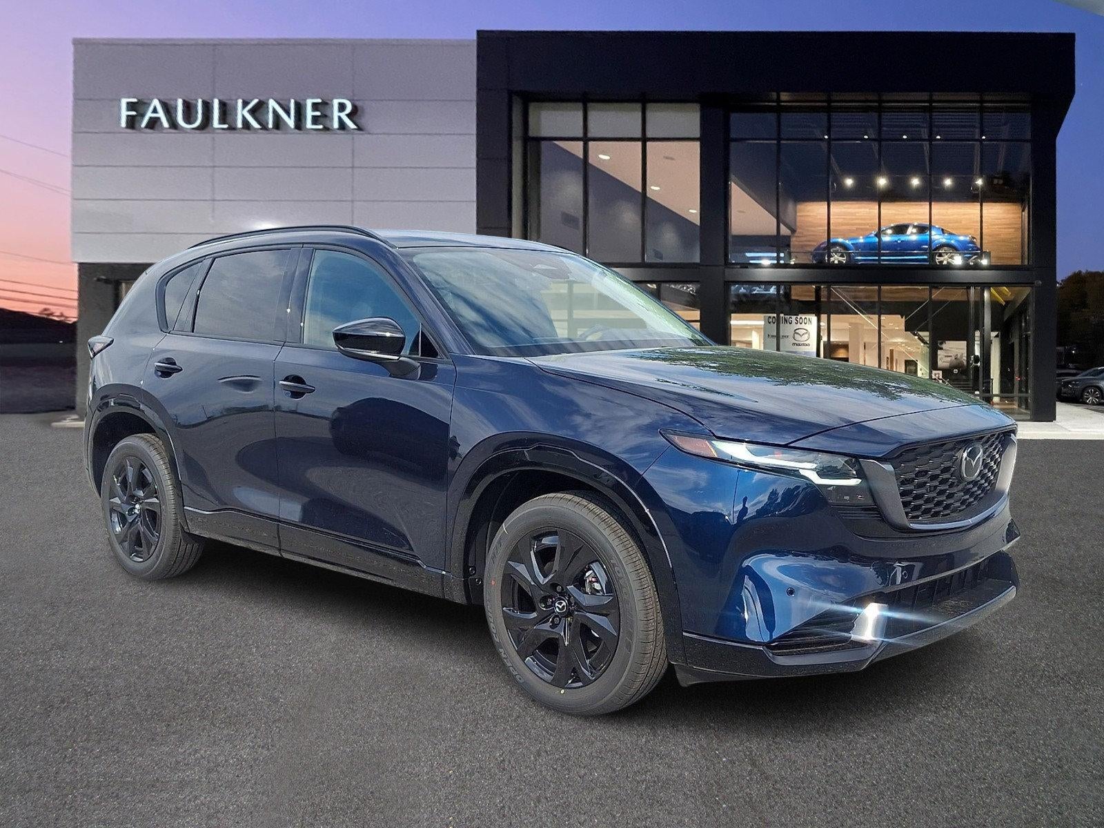 2026 Mazda Mazda CX-5 2.5 S Premium AWD in Navy Blue Mica — front three-quarter view