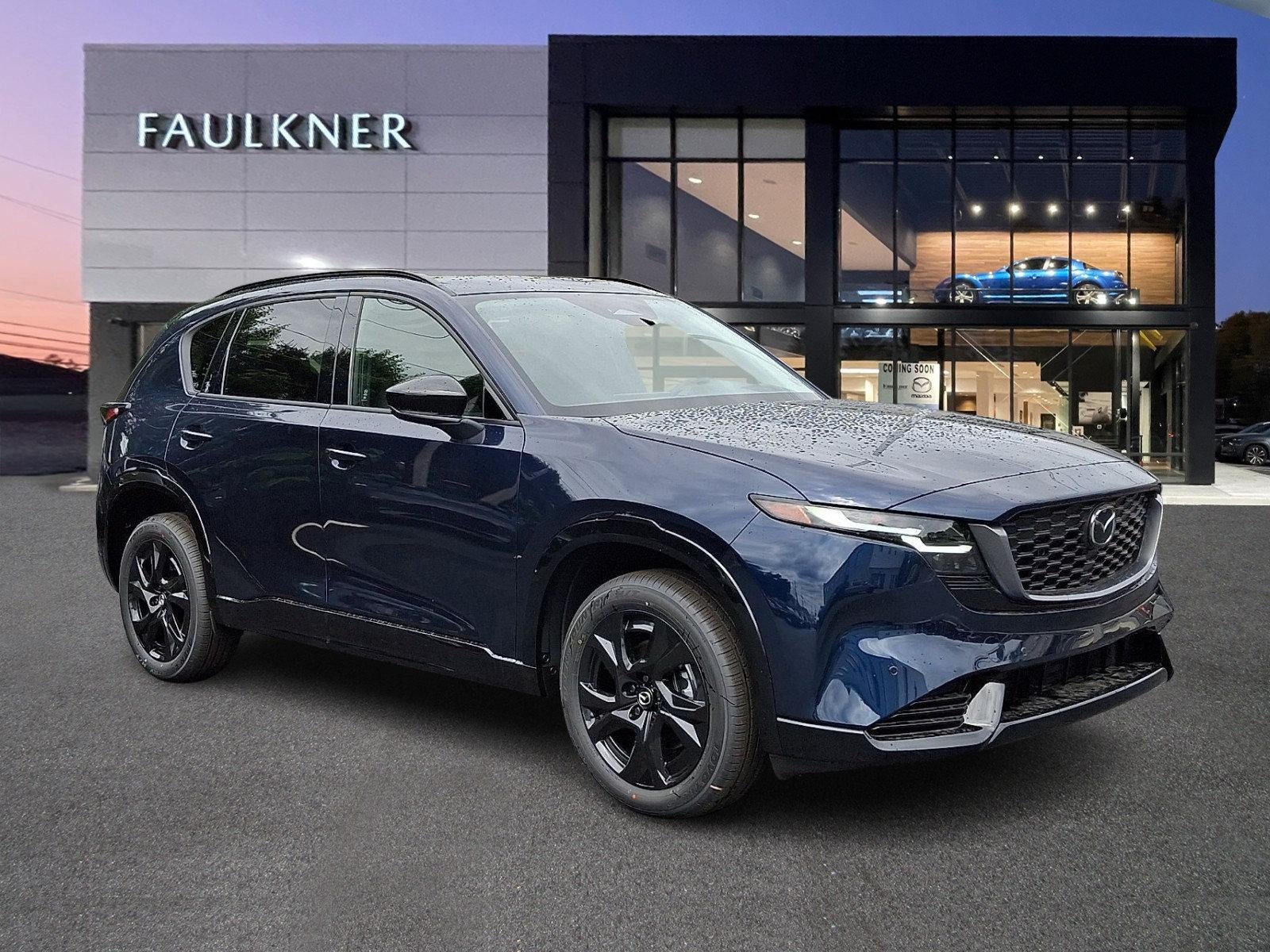 2026 Mazda Mazda CX-5 2.5 S Premium AWD in Navy Blue Mica — front three-quarter view