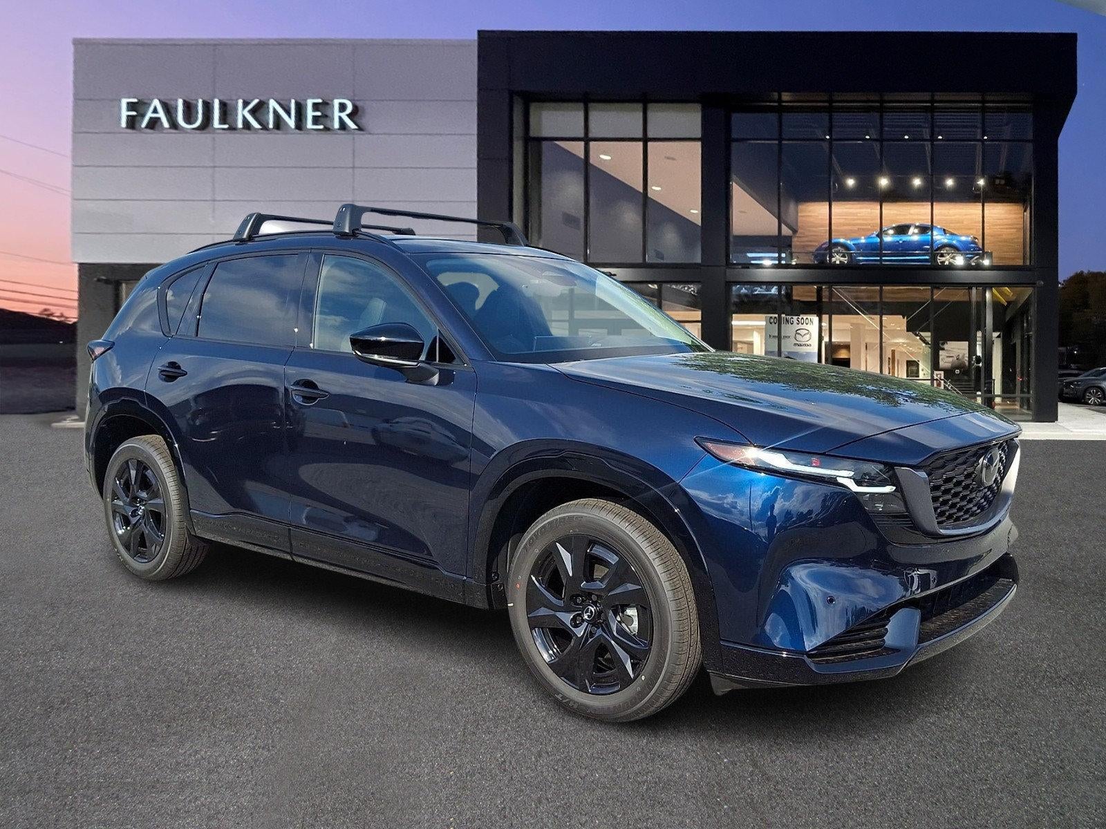 2026 Mazda Mazda CX-5 2.5 S Premium Plus AWD in Navy Blue Mica — front three-quarter view