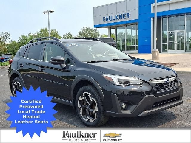 2021 Subaru Crosstrek Limited in Crystal Black Silica — front three-quarter view