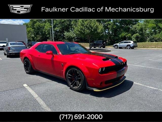 2022 Dodge Challenger SRT Hellcat Widebody in Octane Red Pearlcoat — front three-quarter view