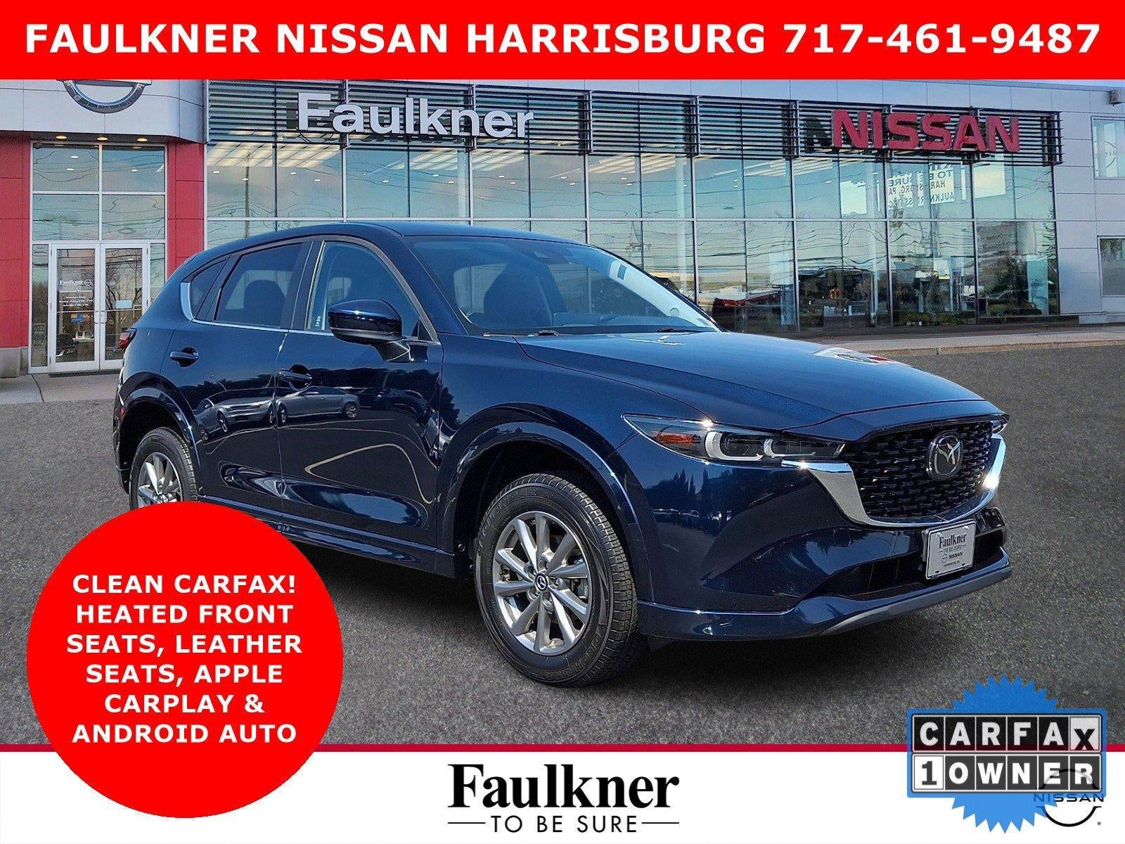2024 Mazda Mazda CX-5 2.5 S Select Package AWD in Deep Crystal Blue Mica — front three-quarter view